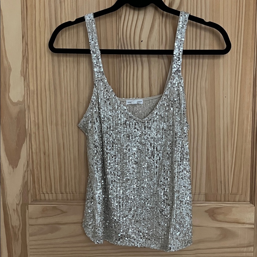 Gold Sequin Women's Top